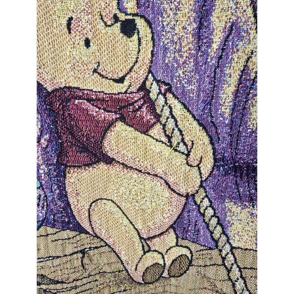 Winnie The Pooh And Friends Throw Blanket Tapestry Pooh 100 Acre Collection RARE - Picture 10 of 16